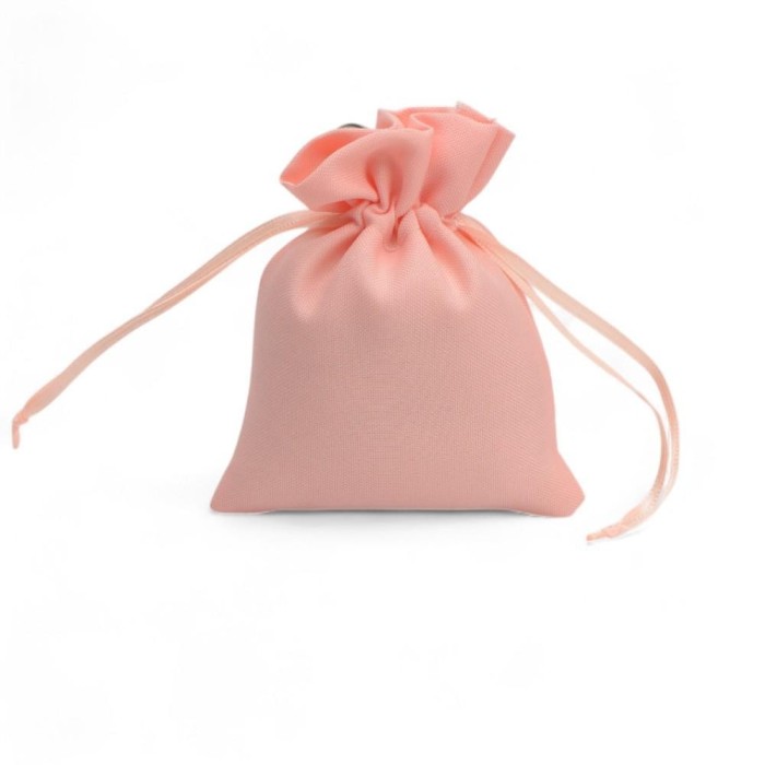 SACCHETTO COTONE PESCA 9X12 CM.